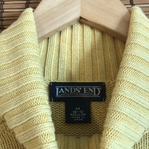 Yellow Lands End Turtleneck - Picture 3 of 3